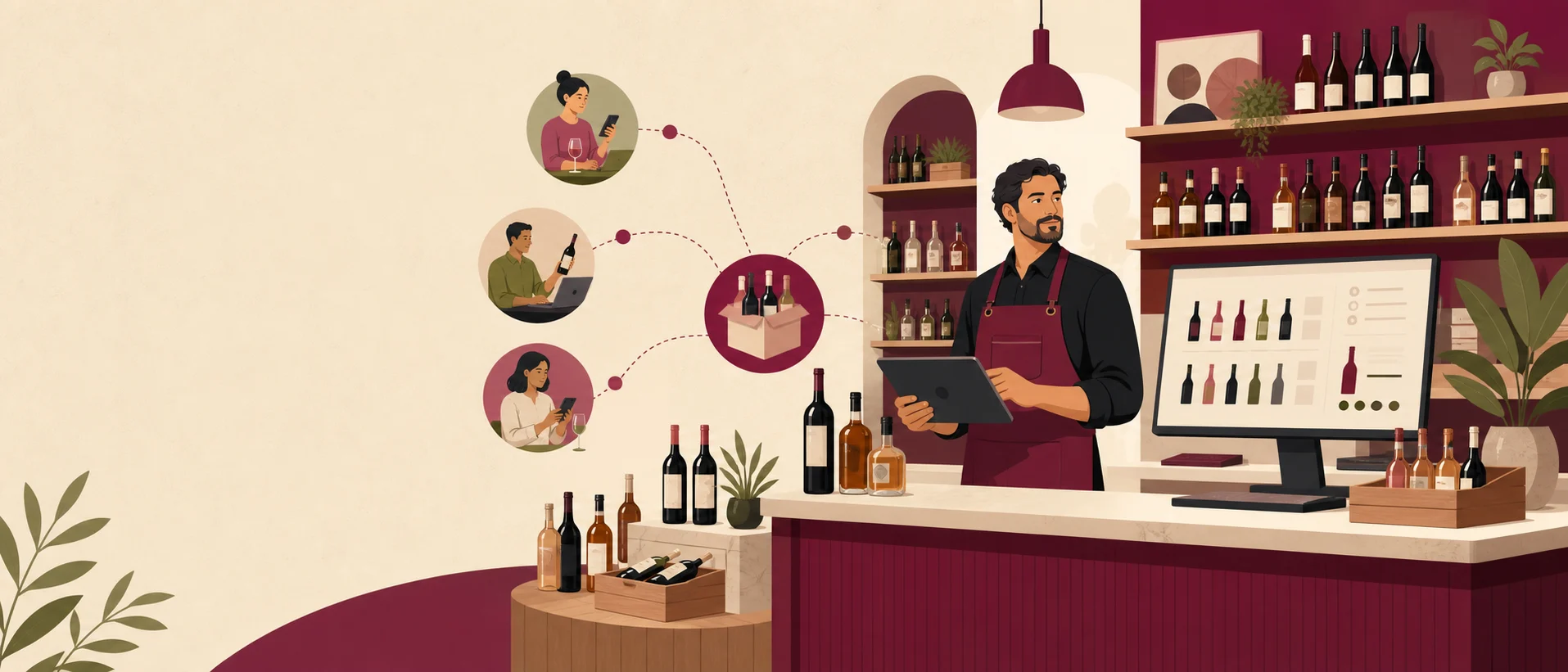 A merchant reviewing inventory, performance, and commercial results